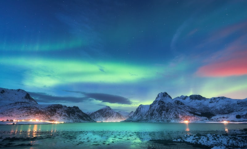 Auroras Boreales en Lofoten en Octubre