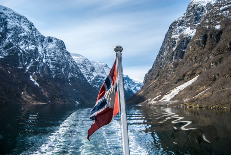 Fiordos noruegos en invierno